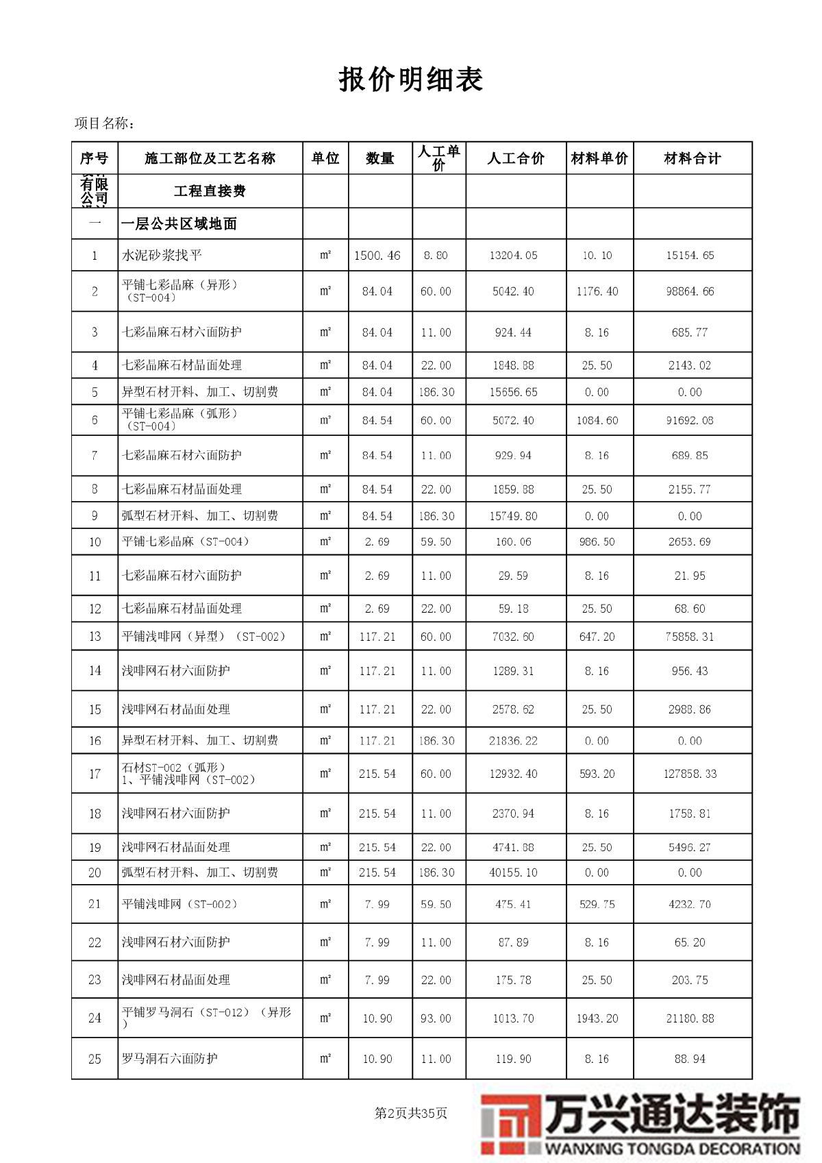 酒店裝修價格酒店裝修價格表