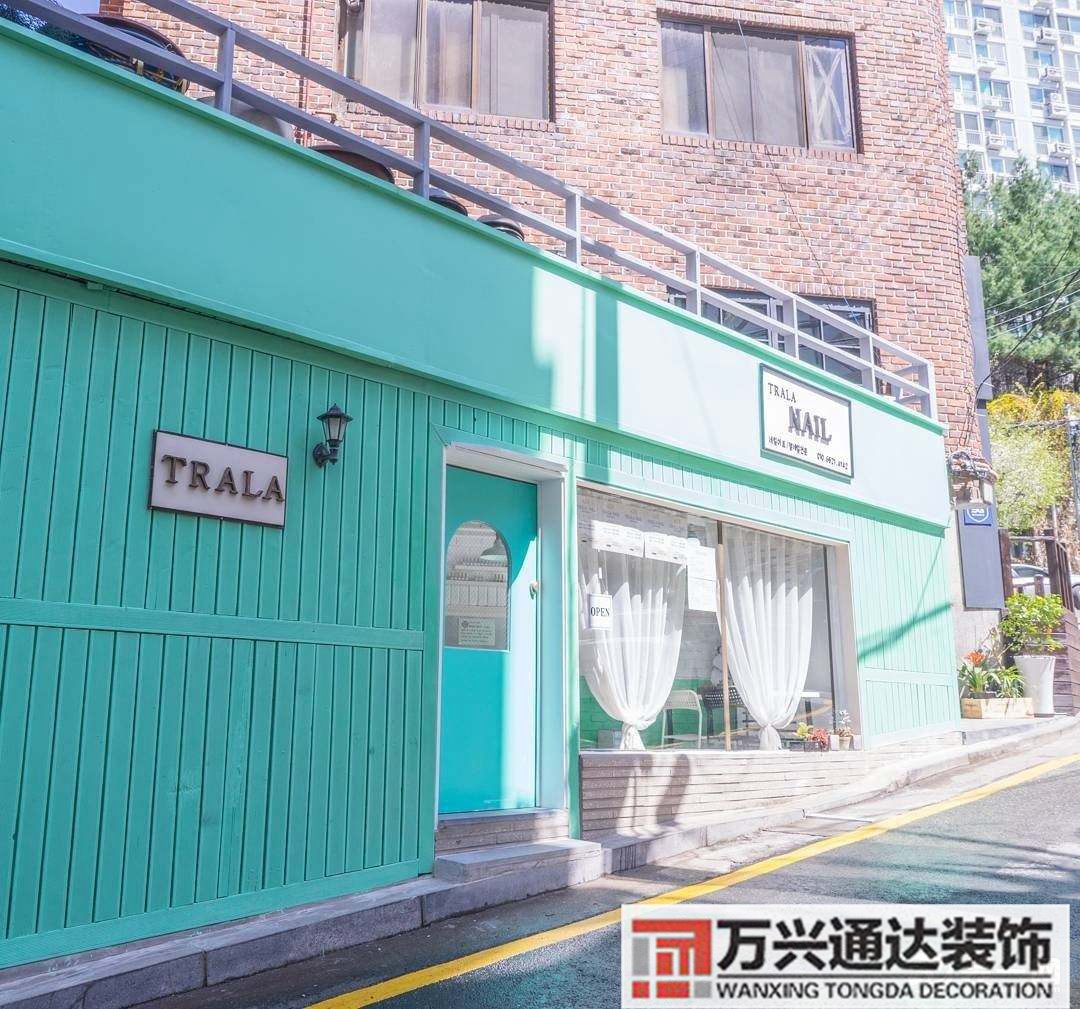 美甲店門面裝修圖片美甲化妝店裝修效果圖門面房